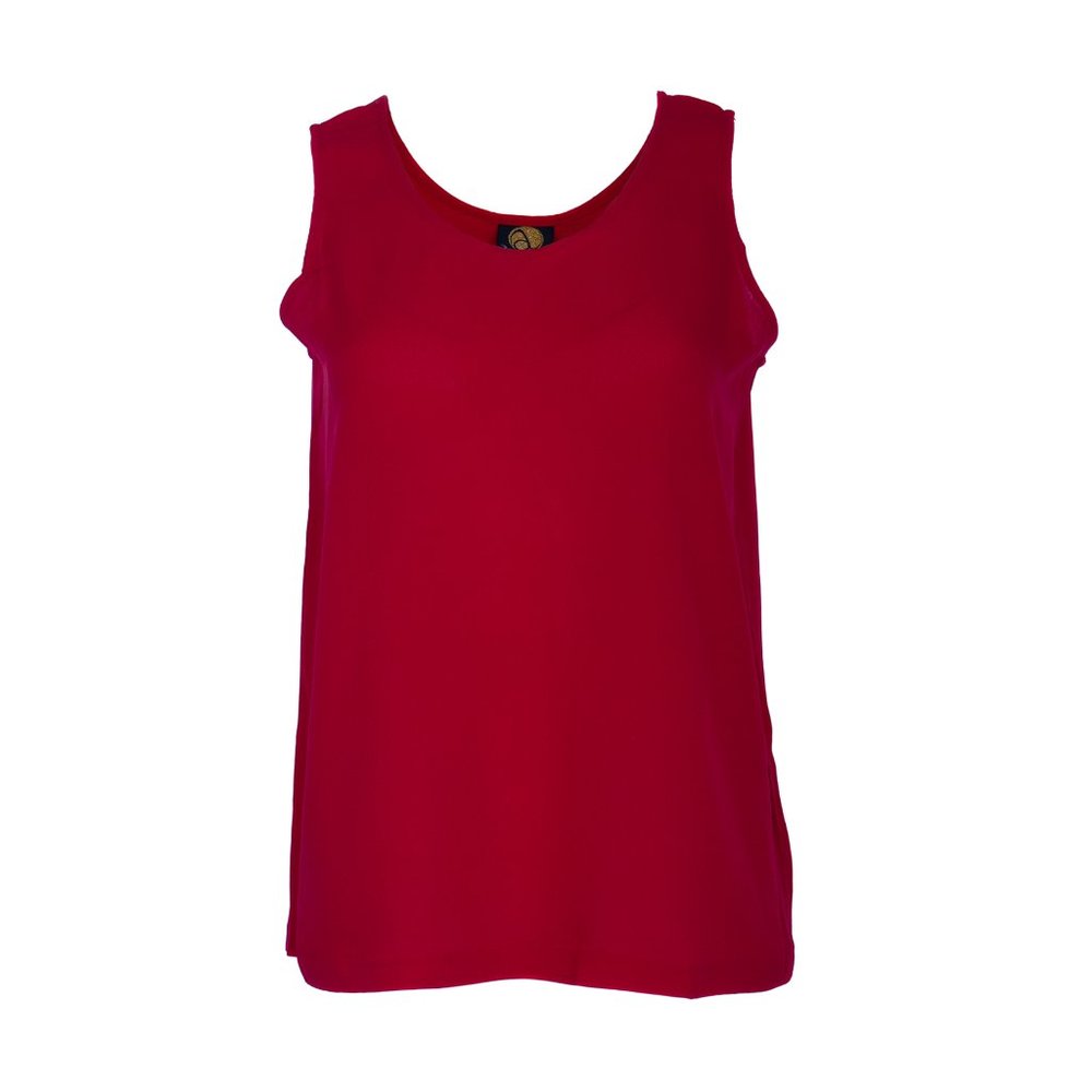 Anne Namba 100% Silk Top Red
